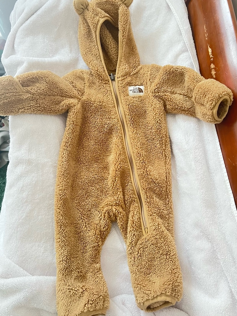The North Face Baby Teddy Fleece One-Piece in Camel